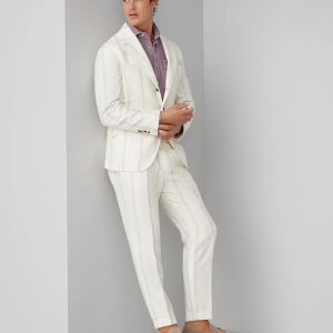 Bicolor Linen Two-Piece Suit