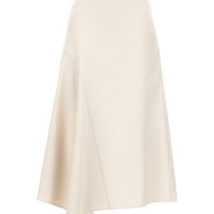 White Cotton Long Skirt