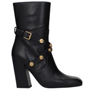 Black Leather Ankle Boots