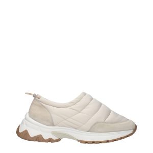 Beige Fabric Chunky Sneakers