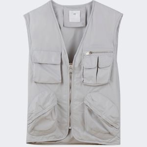 Gray Fibres Jackets And Coat