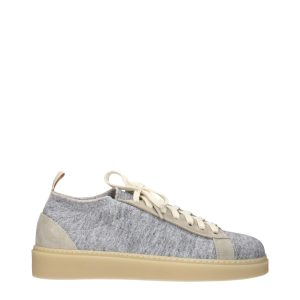 Gray Fabric Low Top Sneakers
