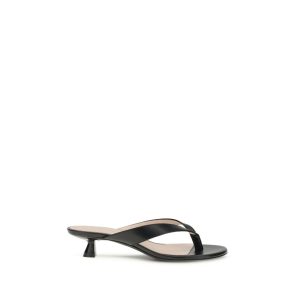 Black Calf Leather Bos Taurus Strap-On Sandals