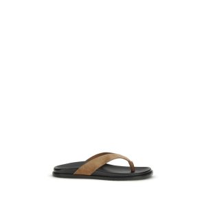 Multicolor Calf Leather Bos Taurus Flip-Flop Sandals