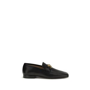 Black Goatskin Slip-On Loafers