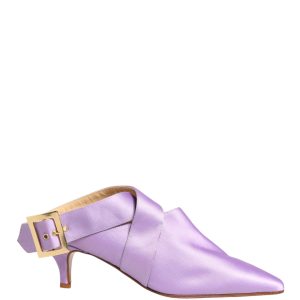 Purple Satin Sandals Shoes