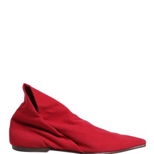 Red Suede Ankle Boots Shoes