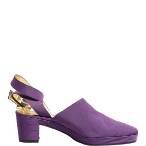 Purple Suede Sandals Shoes
