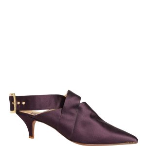 Purple Satin Sandals Shoes