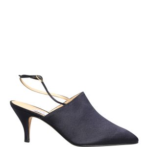 Black Suede Heels Slingbacks Shoes