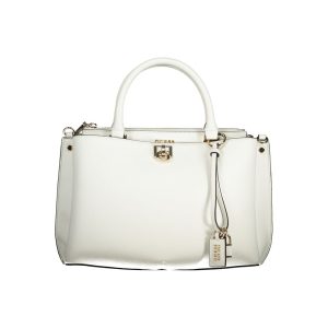 White Polyurethane Women Handbag