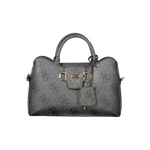 "Black Polyurethane Women Handbag"