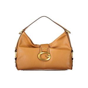 Marrone Polyurethane Women Handbag