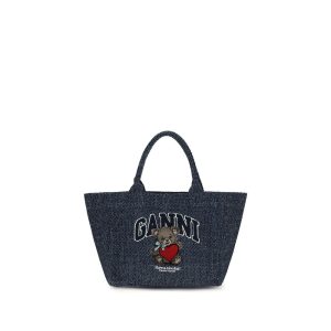 Blue Cotton Shoulder Bag