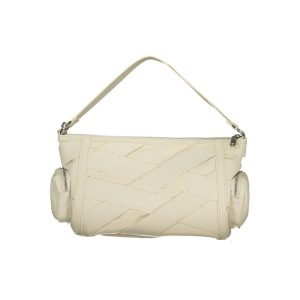 White Polyurethane Women's Shoulder Bag