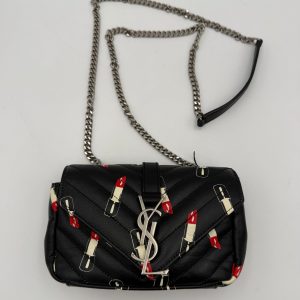 SAINT LAURENT MINI COLLEGE Lip Stick Handbag