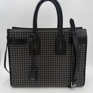 SAINT LAURENT SAC DU JOUR Small Studded Black with Studs Handbag
