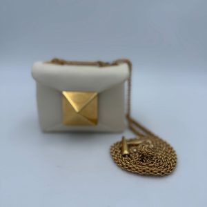 VALENTINO GARAVANI MINIBAG MONOSTUD White Handbag