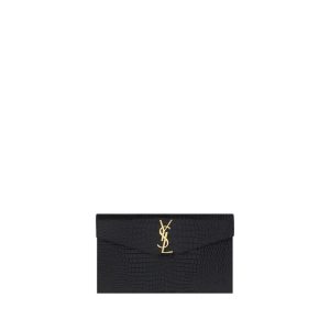 Black Calf Leather Bos Taurus Clutch Bag