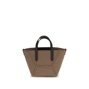 Beige Cotton Handbag