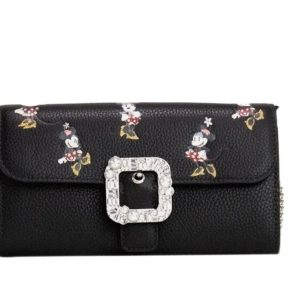 Kate Spade X Disney Black Leather Minnie Mouse Wallet Crossbody Bag