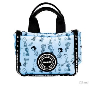 Marc Jacobs X Peanuts Air Blue Mini Puffy Nylon Tote Crossbody Bag Handbag Purse