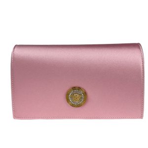 Versace Medusa Crystal Satin Mini Chain Crossbody Bag Purse