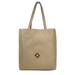 Versace Medusa Large Leather Tote Bag With Pouch