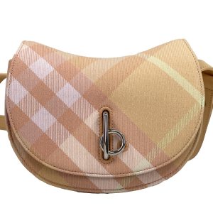 Burberry Mini Check Rocking Horse Crossbody Bag Purse