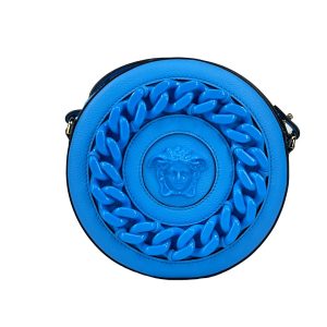 Versace Round Disco Leather Camera Case Crossbody Bag