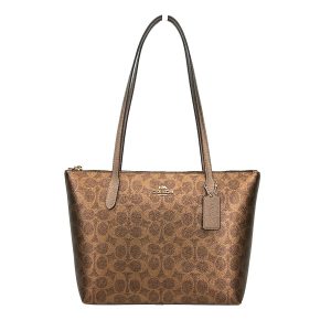 Coach Signature Fiona Zip Tote Bag