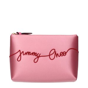 Pink Satin Clutch Bag