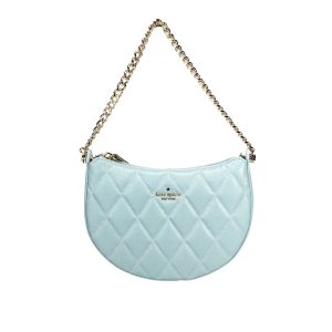 Kate Spade Carey Small Wild Sage Quilted Smooth Leather Zip Top Crossbody Bag