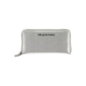 Silver Polyurethane Women Wallet