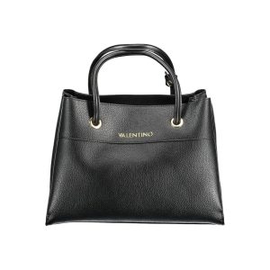 Black Polyurethane Women Handbag