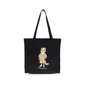 Black Cotton Shoulder Bag