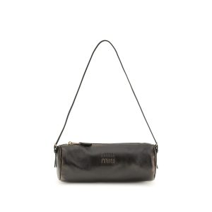 Brown Lamb Leather Shoulder Bag