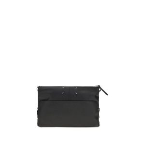 Black Calf Leather Bos Taurus Clutch Bag