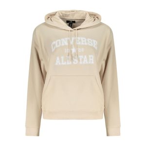 Beige Cotton Women's Hoodie
