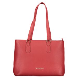 Red Polyurethane Women's Bag