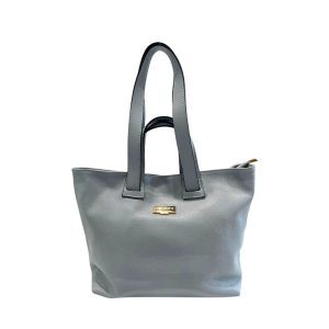 Blue Cowhide Clutch Bag