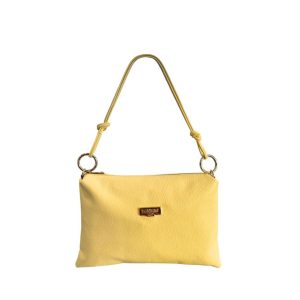 Bicolor Cowhide Clutch Bag