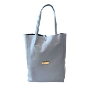 Blue Cowhide Clutch Bag