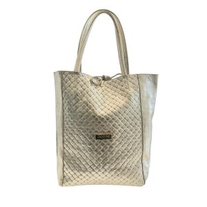 Gray Cowhide Clutch Bag