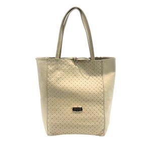 Beige Cowhide Clutch Bag