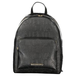 Black Polyurethane Women's Backpack