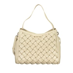 Beige Polyurethane Women's Bag