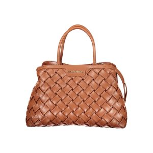 Brown Polyurethane Women's Bag