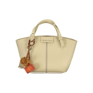 Beige Polyurethane Women's Bag