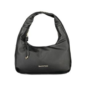 Black Polyurethane Women's Shoulder Bag